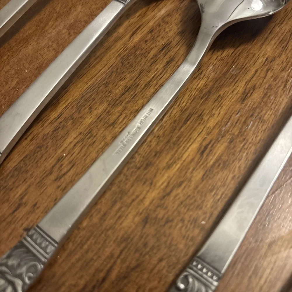 29‎ pc.  Mid Century Interpur Rose Tip Stainless Steel Japan Flatware Silverware